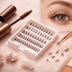 Brown Mascara and Individual Lashes for Natural Look