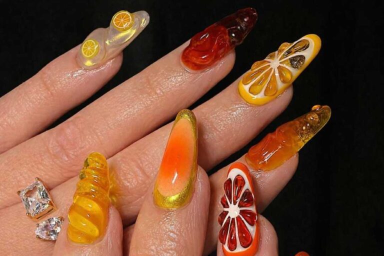 Aperol Spritz Nails Trend Bold and Fresh Look