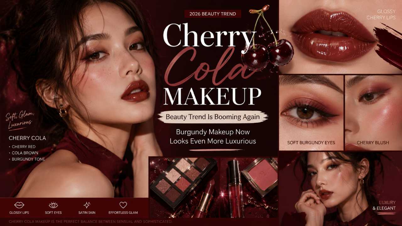 Cherry Cola Makeup Beauty Trend Is Booming Again, Burgundy Makeup Now Looks Even More Luxurious