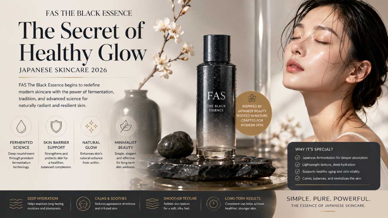 FAS The Black Essence Begins to Become the Secret of Healthy Glow Japanese Skincare 2026