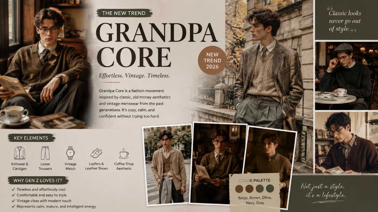 "Grandpa Core" Fashion Is Now a New Trend for Gen Z Guys Who Love the Effortless and Old Money Look