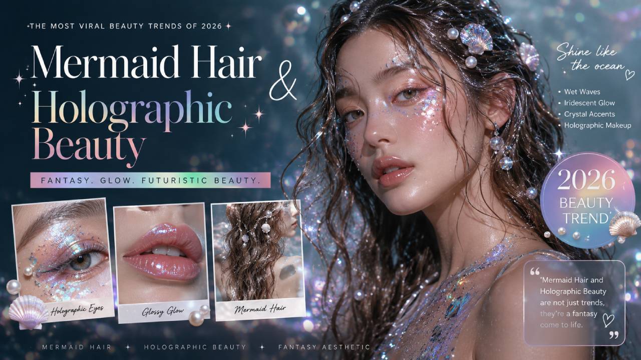 Mermaid Hair and Holographic Beauty Are the Most Viral Beauty Trends